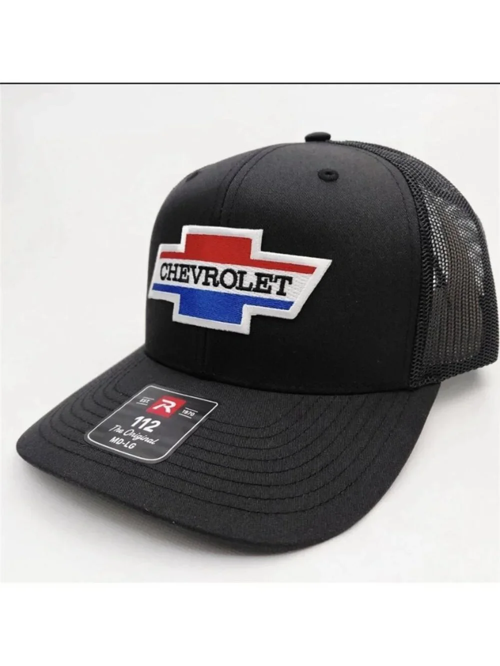 Retro Chevy Chevrolet Embroidered Patch Hat Richardson 112 Snapback Cap Bowtie